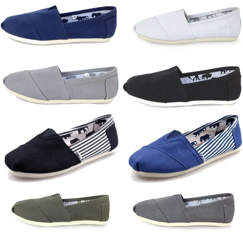 Espadrille Slip On - Mocasines azules de verano para hombre,