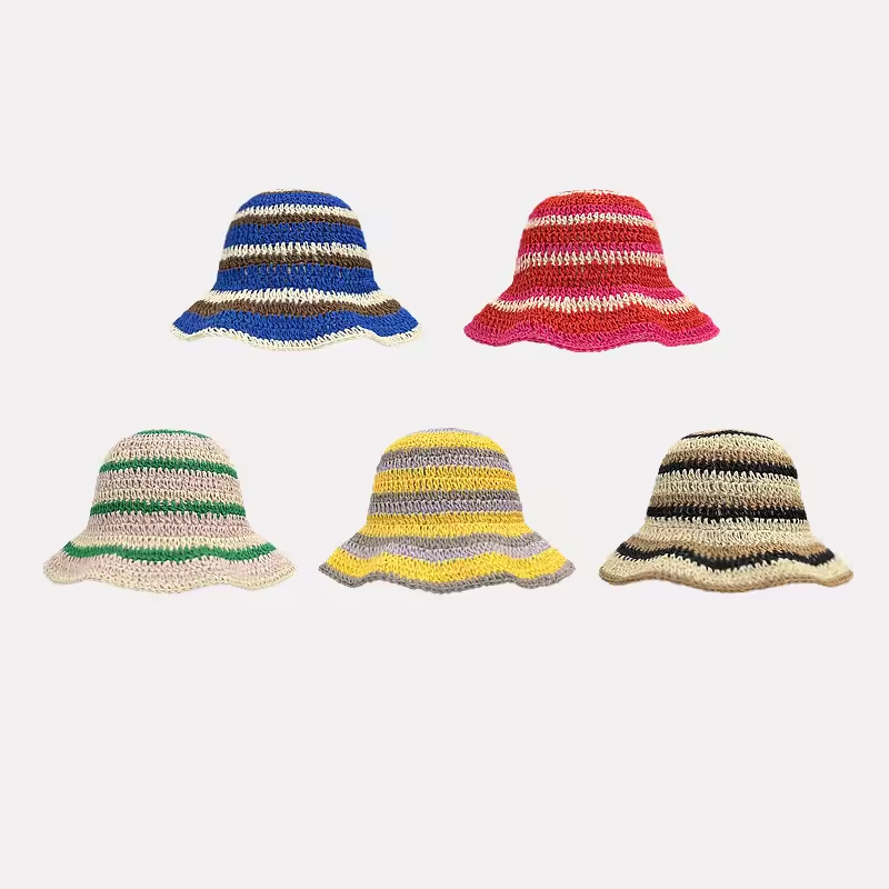 Bucket Hat Straw - Nuevos sombreros de ganchillo de paja