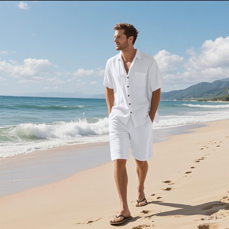 Conjunto de Camisa y Pantalone - Shirt Camp Collar reseña y precio