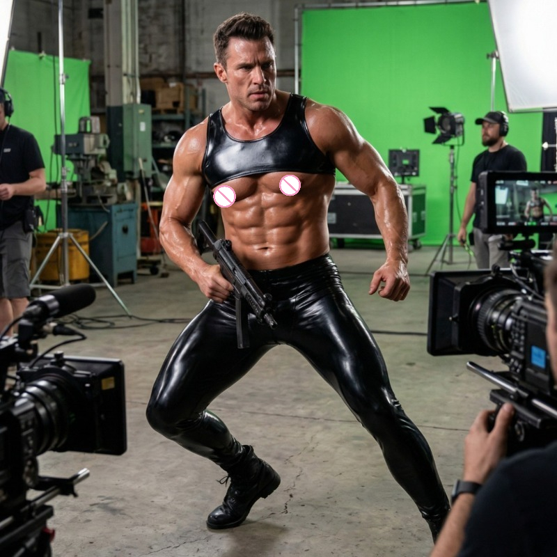Top corto ajustado de látex só - Tank Top Muscle reseña y precio