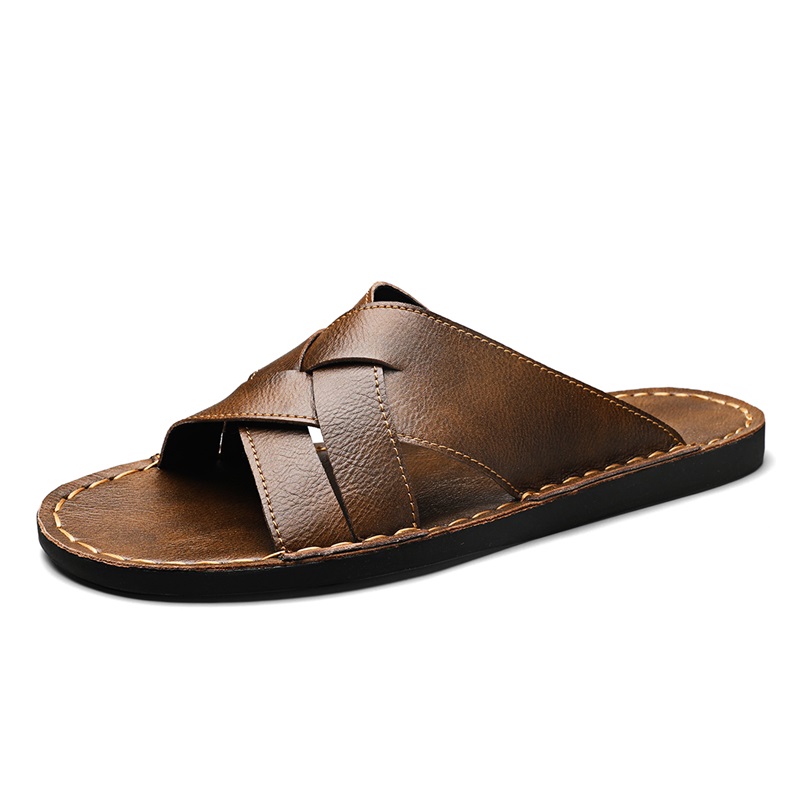 Zapatillas de cuero genuino a  - Flip Flop Leather Men reseña y precio