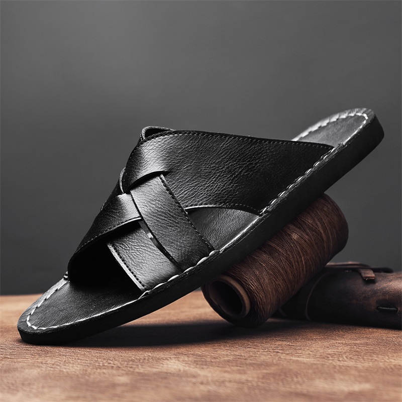 Zapatillas de cuero genuino a  - Flip Flop Leather Men reseña y precio