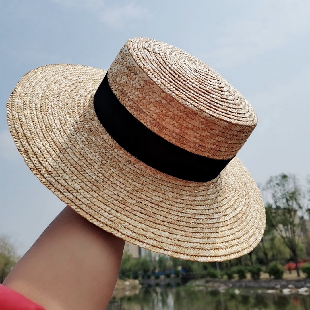 Sombrero de paja estilo boater - Bucket Hat Straw reseña y precio