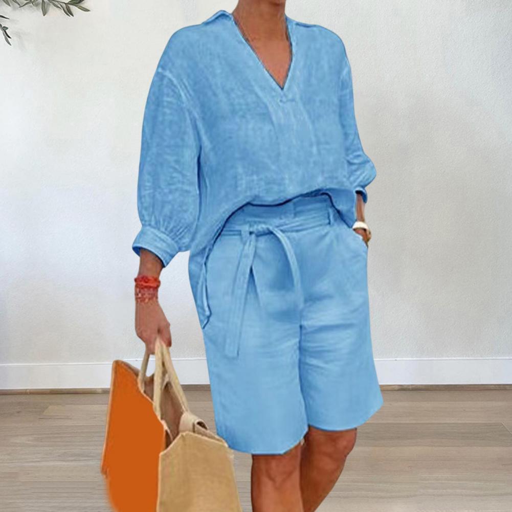 Conjunto de dos piezas de algo - Linen Shirt Breathable reseña y precio