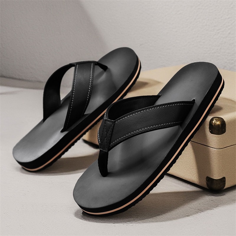 Sandalias de Playa Casuales pa - Flip Flop Leather Men reseña y precio