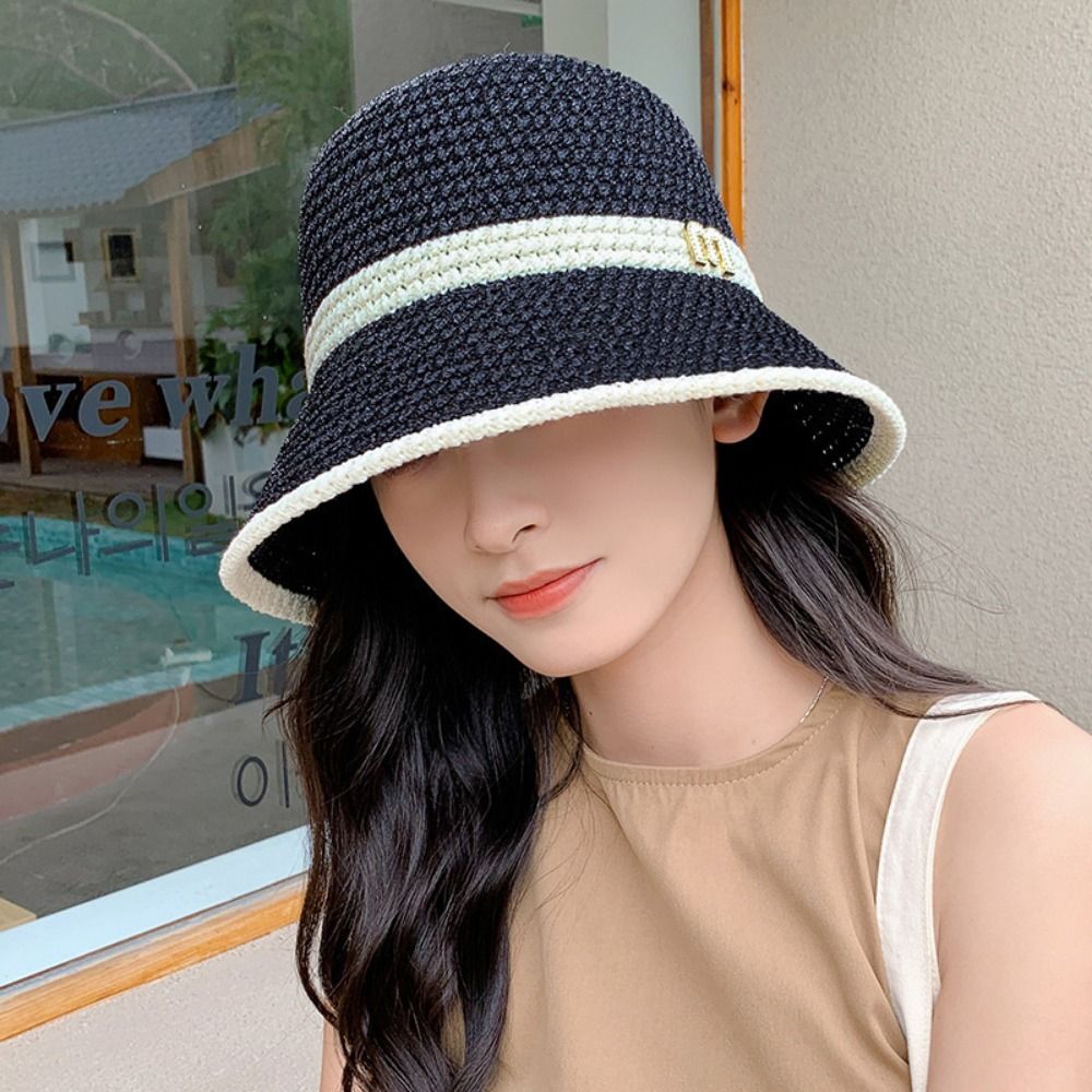 Sombrero de pescador con lazo  - Bucket Hat Straw reseña y precio